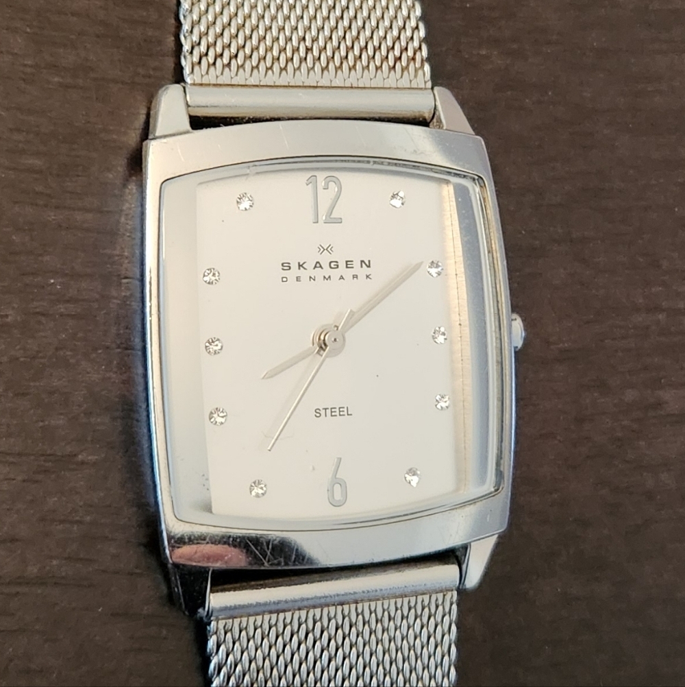 Skagen Silver Square Face Watch